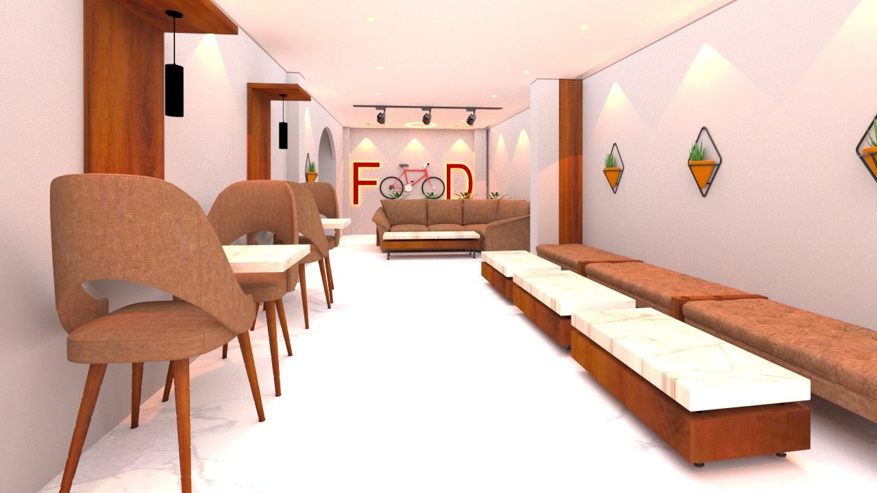 Boutique artisan cafe interior and dining seating